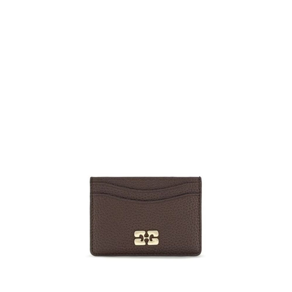 Ganni Brown Recycled Polyester Women's Wallet